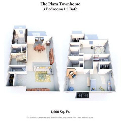 3 bed 2 bath floor plan A at Miamisburg by the Mall, Miamisburg, Ohio